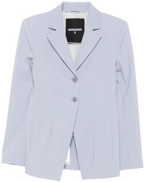 Patrizia Pepe Notched-Lapel Blazer - Blue