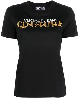 Versace Jeans Couture Logo Couture Print T-Shirt - Black