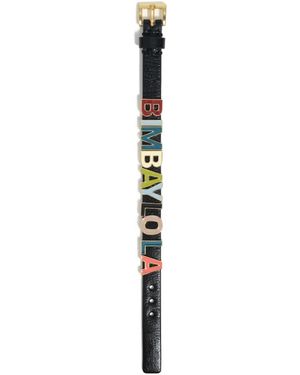 Bimba Y Lola Logo-Plaque Buckled Bracelet - White