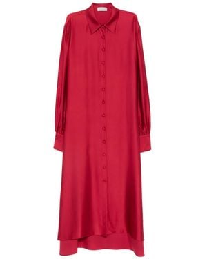 Silkylicious Vestido Camisero Nigora - Rojo