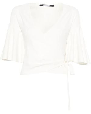 Jacquemus The Paysan Ruffled Top - White