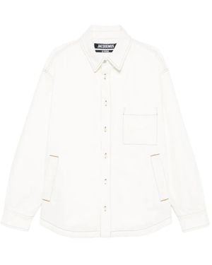 Jacquemus Contrast-stitch Shirt Jacket - ホワイト
