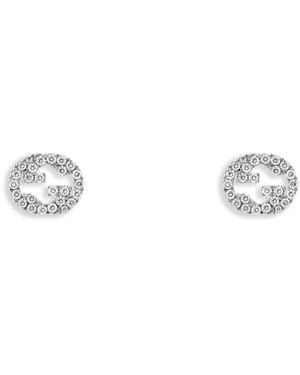 Gucci Interlocking Ohrringe - Weiß