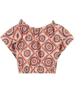 lemlem Muna Geometric-Patter Top - Pink