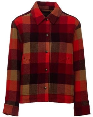 Filson Spokane Plaid-Check Sweatshirt - Red