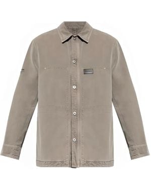 Ferragamo パッチポケット シャツ - グレー