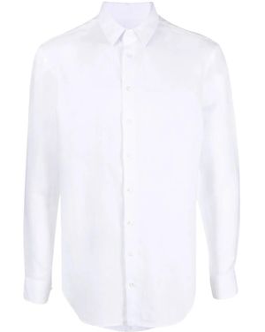 Giorgio Armani Linen Short-Sleeve Shirt For - White