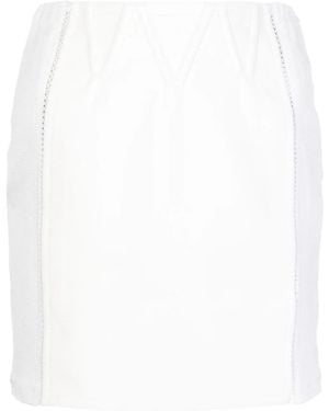 Tom Ford Minigonna Con Design A Inserti - Bianco