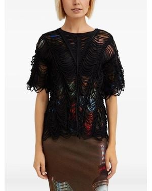 Jean Paul Gaultier Double-Layered T-Shirt - Black