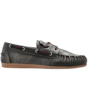 Alohas Rowan Sporty Lace-Up Boat Shoes - White