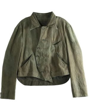 Ziggy Chen Curved Hem Shirt Jacket - Green