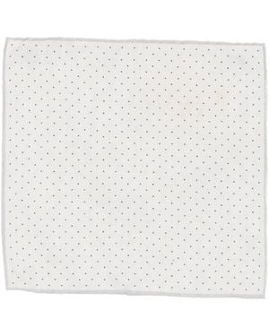 Eleventy Polka-Dot Pocket Square - White