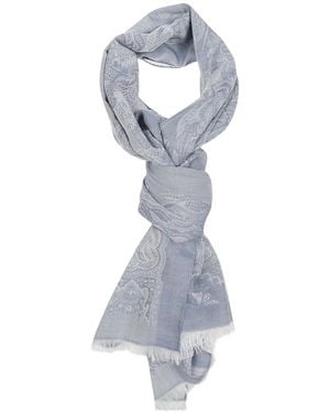 Etro Schal Mit Paisleymuster - Blau