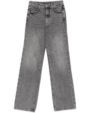 Patrizia Pepe High-Waisted Regular Fit Jeans - Gray