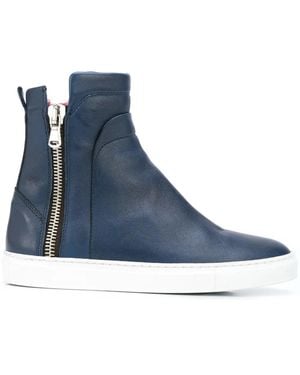 Madison Maison High-Top Fur Trainer - Blue
