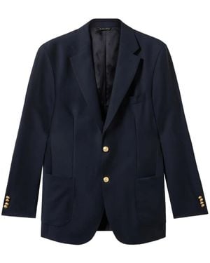 Brooks Brothers Virgin-Wool Hopsack Blazer - Blue