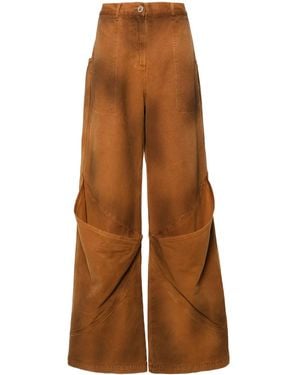 The Attico Cotton Pants - Brown