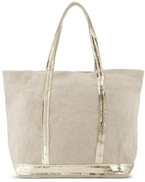 Vanessa Bruno Borsa Tote Grande Con Paillettes - Neutro