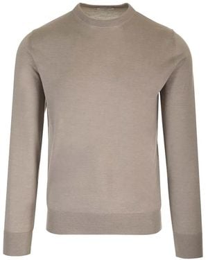 Al Duca d'Aosta Pull En Maille Fine - Grey