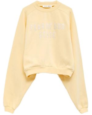 Fear Of God Embroidered Raglan-Sleeves Sweatshirt - Natural