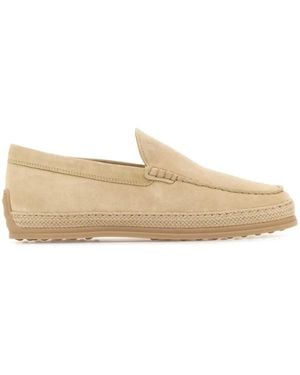 Tod's スエード ローファー - ナチュラル