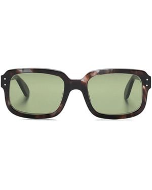 Lesca Dude Rectangle-Frame Sunglasses - Green