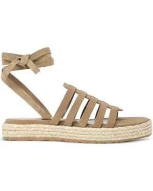 Gianvito Rossi Pompei Espadrilles Mit Schleifenverschluss - Mettallic