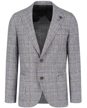 Lardini X Sugar Prince Of Wales Check Jacket - Gray