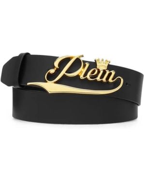 Philipp Plein Ceinture En Cuir King Plein - Black