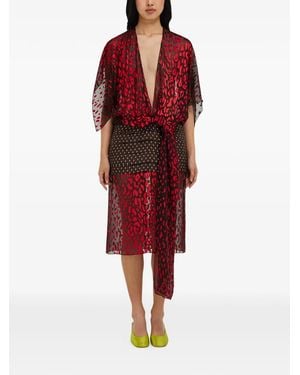 Ferragamo Silk And Viscose Dress - Red