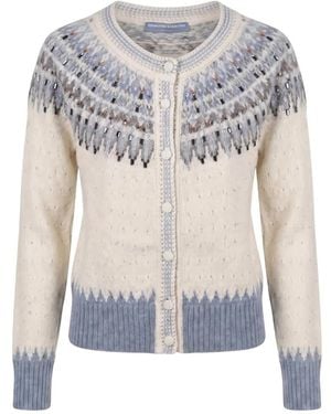 Ermanno Scervino Embellished Cardigan - White