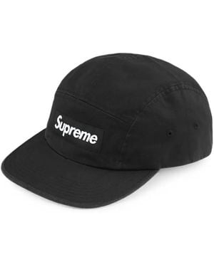 Supreme Camp Ii Washed Chino Twill Cap - Black