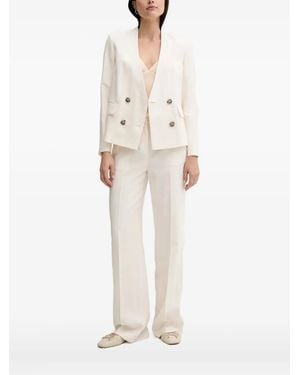 Sisley Double-Breasted Blazer - White