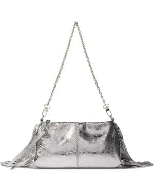 Maje Bolso De Mano Miss M Con Flecos - Blanco