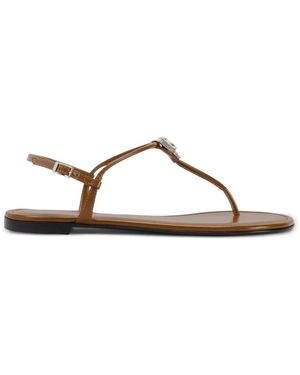 Giuseppe Zanotti Maeeve Rhinestone Adjustable Flat Sandals - Brown