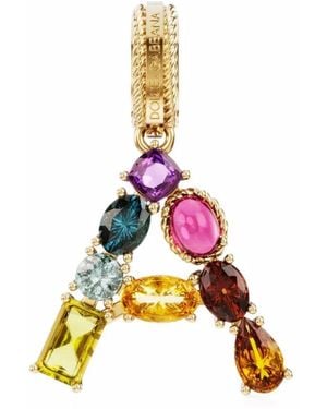 Dolce & Gabbana 18Kt Geelgouden A-Hanger Met Edelsteen - Roze
