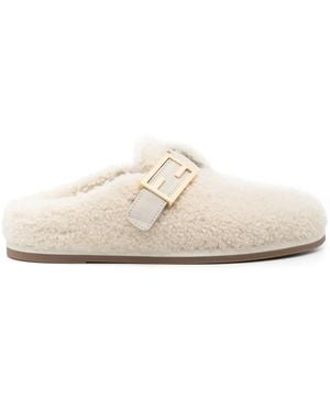 Fendi Feel Mules - White