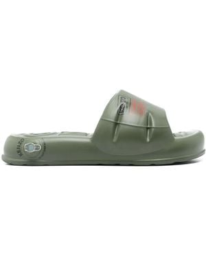 KENZO Slippers Met Logoprint - Groen