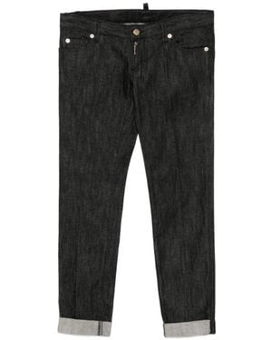 DSquared² Vaqueros Con Dobladillo Vuelto - Negro