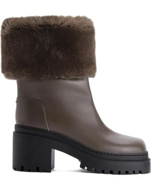 Giuseppe Zanotti Mairi Stiefel mit Pelzbesatz - Braun