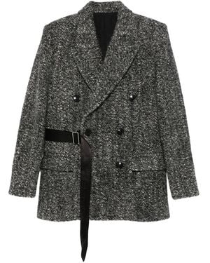 Isabel Marant バックル ツイードジャケット - グレー