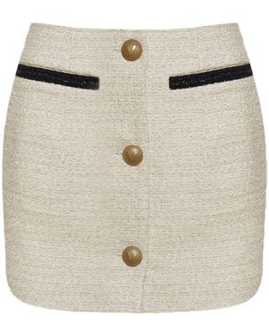 Vetements Tweed Mini Skirt - Natural