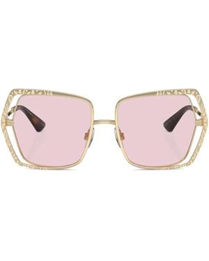Dolce & Gabbana Sonnenbrille Mit Eckigem Gestell - Pink