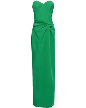 Marchesa Vestido De Fiesta Con Detalle Retorcido - Verde