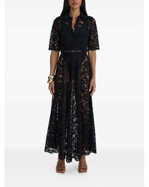 MOOS STUDIO Reverie Belted Lace Maxi Dress - Black
