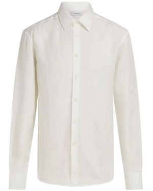 Ferragamo Poplin Shirt - White