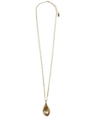 Chloé Collar Con Colgante Plisado - Blanco