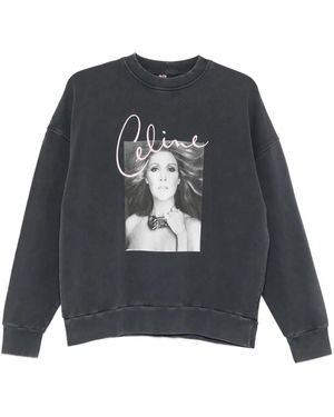 Maje Graphic-Print Sweatshirt - Gray