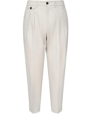 BE ABLE Eduard Pleated Elastic-Waist Trousers - White