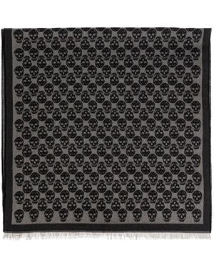 McQueen Skull-print Scarf - ブラック